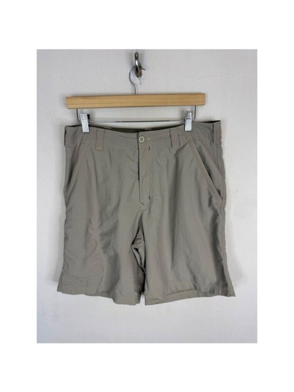 Royal Robbins Mens Backcountry Hiking Shorts Khaki Tan Nylon Size 32